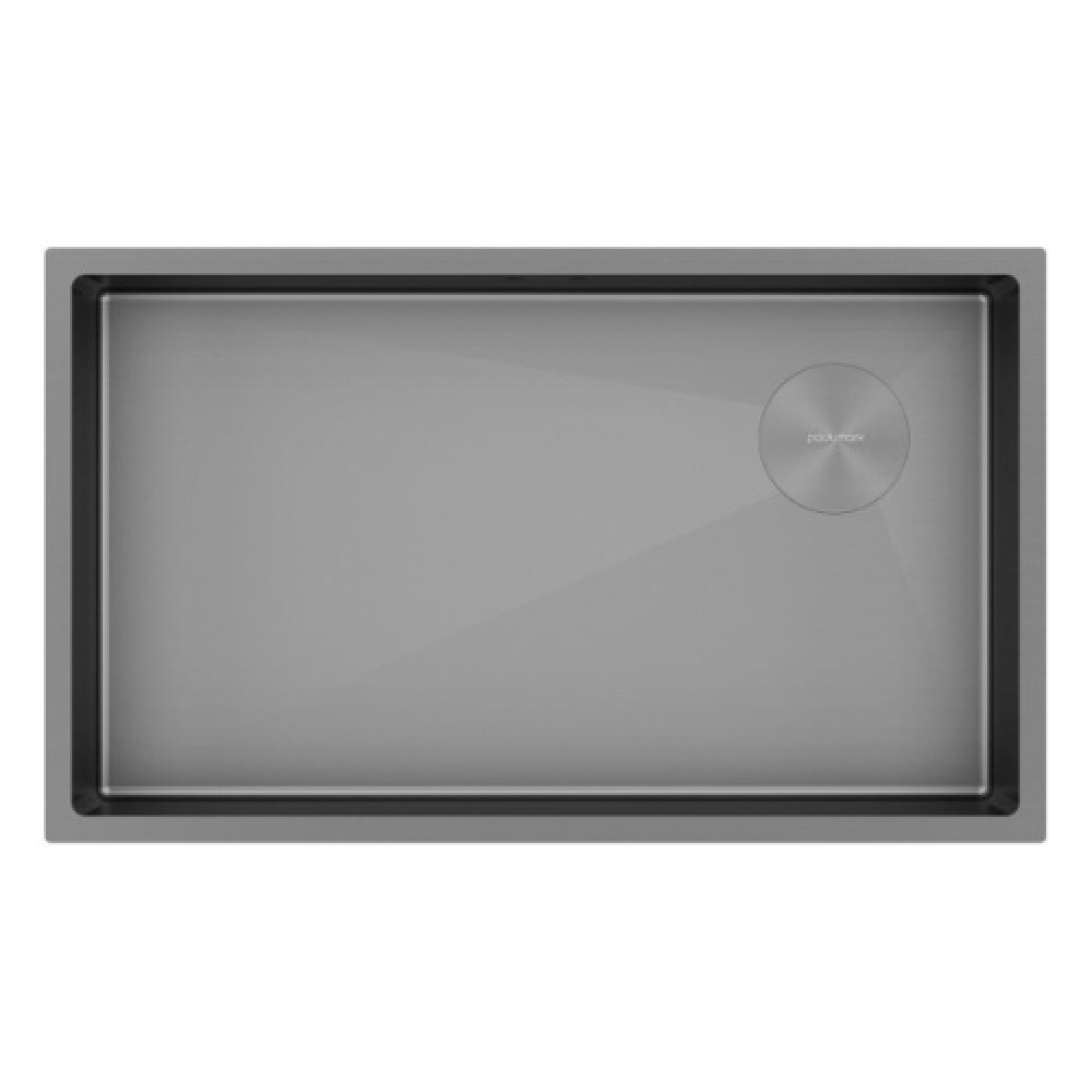 Мойка для кухни Paulmark Next-Skew 74 см серая матовая PM887444-MG