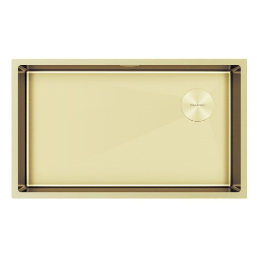 Мойка для кухни Paulmark Next-Skew 74 см светлое золото PM887444-LG