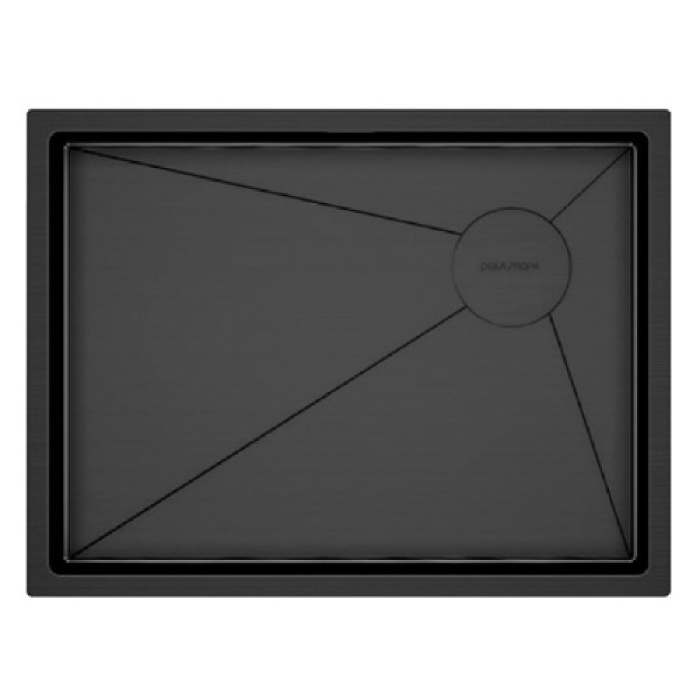 Мойка для кухни Paulmark Next-Skew 58 см вороненая сталь PM885844-GM
