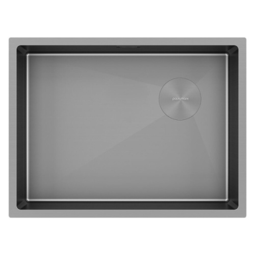 Мойка для кухни Paulmark Next-Skew 58 см серая матовая PM885844-MG