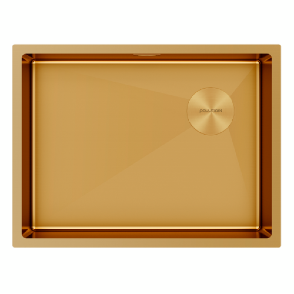 Мойка для кухни Paulmark Next-Skew 58 см брашированное золото PM885844-BG