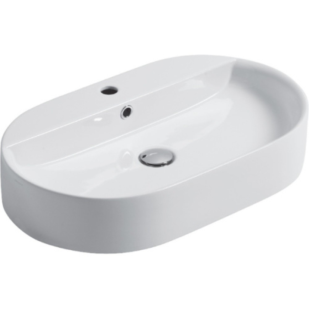 Раковина Kerasan Ciotola 65 см с 1 отверстием для смесителя, белая 028501*1