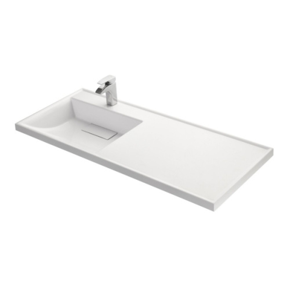 Раковина над стиральной машиной Акватон Лондри 105 см из литого мрамора левая 1A72833KLH01L