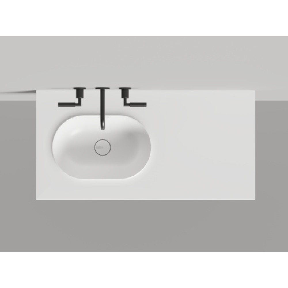 Раковина Salini Onda Edge Oval 200 см белый матовый 14022041MN