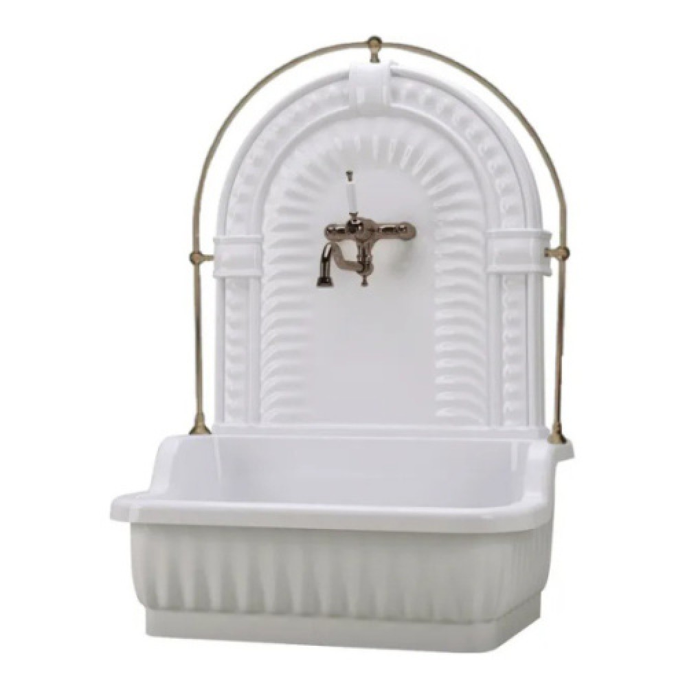 Раковина напольная Migliore Olivia белый/бронза 25114