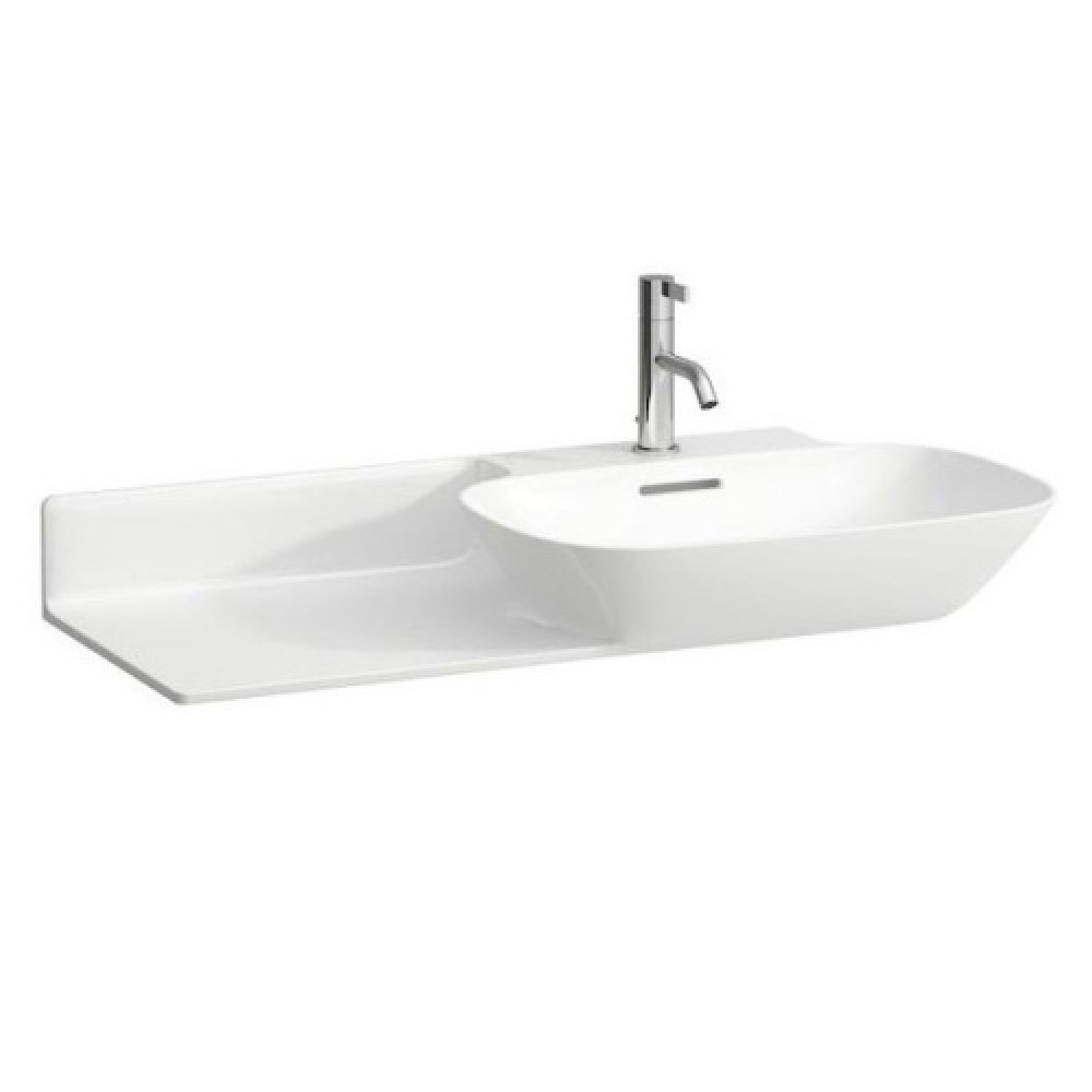 Раковина Laufen Ino 90 см полка слева белая матовая 8.1330.1.757.104.1