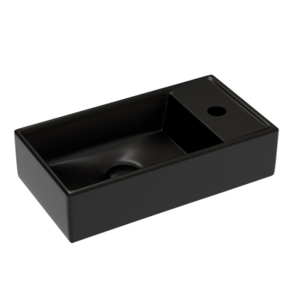 Раковина Ceramica Nova Element 40 см чаша слева черная CN6051LMB