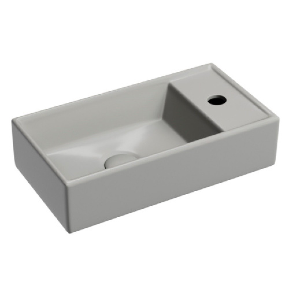 Раковина Ceramica Nova Element 40 см чаша слева антрацит матовый CN6051LMH