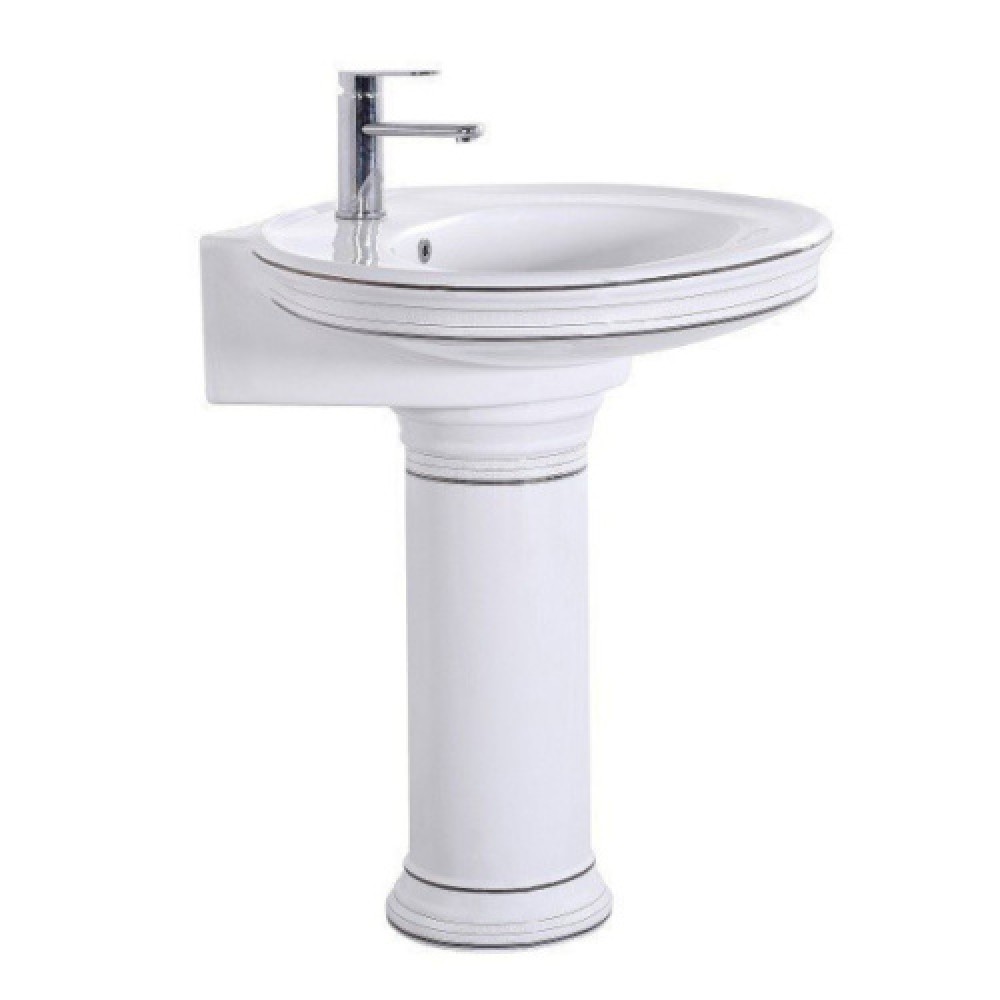 Раковина Ceramalux Luxe Classic 75 см с пьедесталом