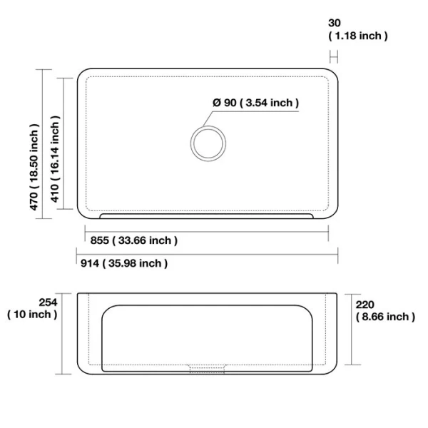 Мойка для кухни Kerasan Hannah 90 см белая 542201 Мойка для кухни Kerasan Hannah 90 см белая 542201