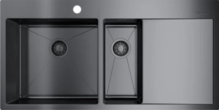 Мойка для кухни Omoikiri Akisame 100-2-GM-L 100 см вороненая сталь чаша слева 4973103