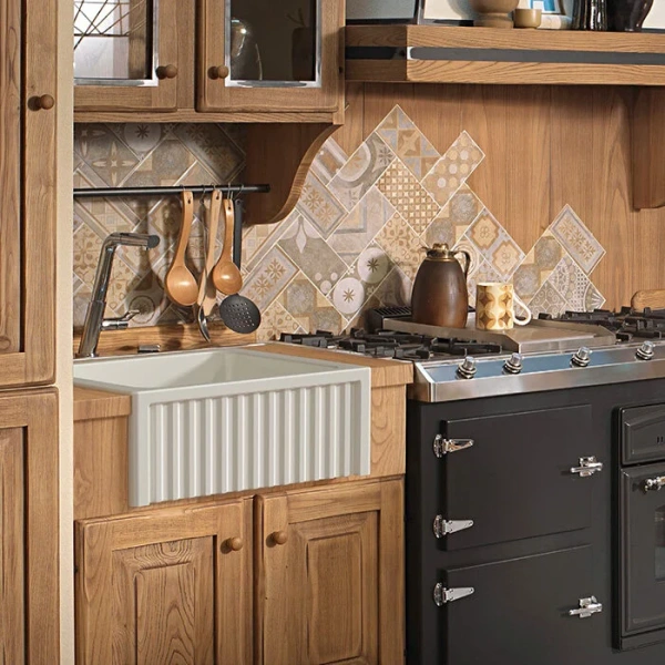 Мойка для кухни Kerasan Hannah 60 см белая 546001 Мойка для кухни Kerasan Hannah 60 см белая 546001