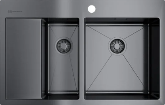 Мойка для кухни Omoikiri Akisame 78-2-GM-R 78 см вороненая сталь чаша справа 4973102