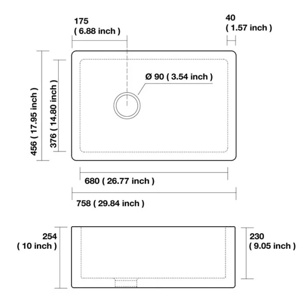 Мойка для кухни Kerasan Hannah 75 см белая 541101 Мойка для кухни Kerasan Hannah 75 см белая 541101