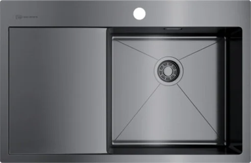 Мойка для кухни Omoikiri Akisame 78-GM-R 78 см вороненая сталь чаша справа 4973100