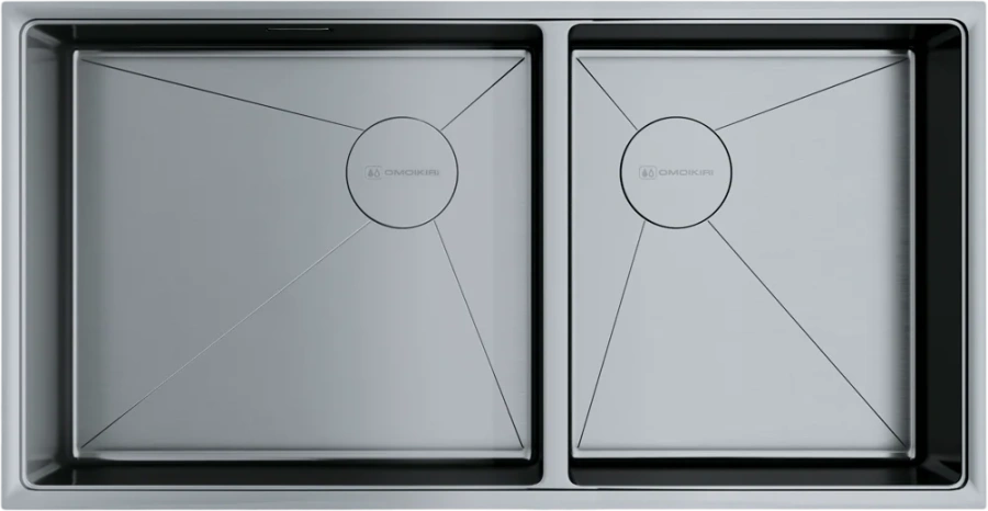 Мойка для кухни Omoikiri Taki 85-2-LB-U/IF 499703 85 см врезная