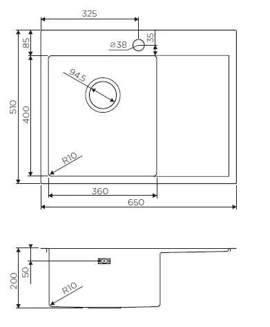 Мойка для кухни Omoikiri Akisame 65-IN-R 65 см нержавеющая сталь чаша справа 4973059 Мойка для кухни Omoikiri Akisame 65-IN-R 65 см нержавеющая сталь чаша справа 4973059