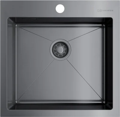 Мойка для кухни Omoikiri Akisame 51-GM 51 см вороненая сталь 4973440