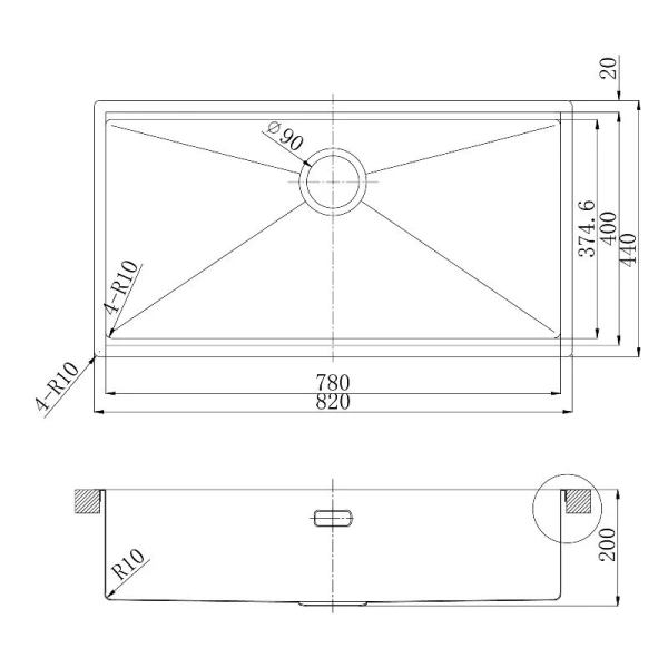 Мойка для кухни Lemark Tabaga 82 см графит 9936135 Мойка для кухни Lemark Tabaga 82 см графит 9936135