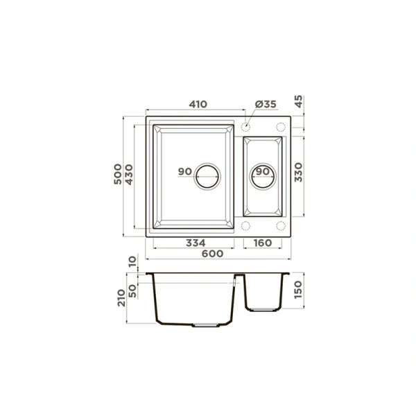 Мойка для кухни Omoikiri Sakaime 60-2 4993 60 см врезная Мойка для кухни Omoikiri Sakaime 60-2 4993 60 см врезная