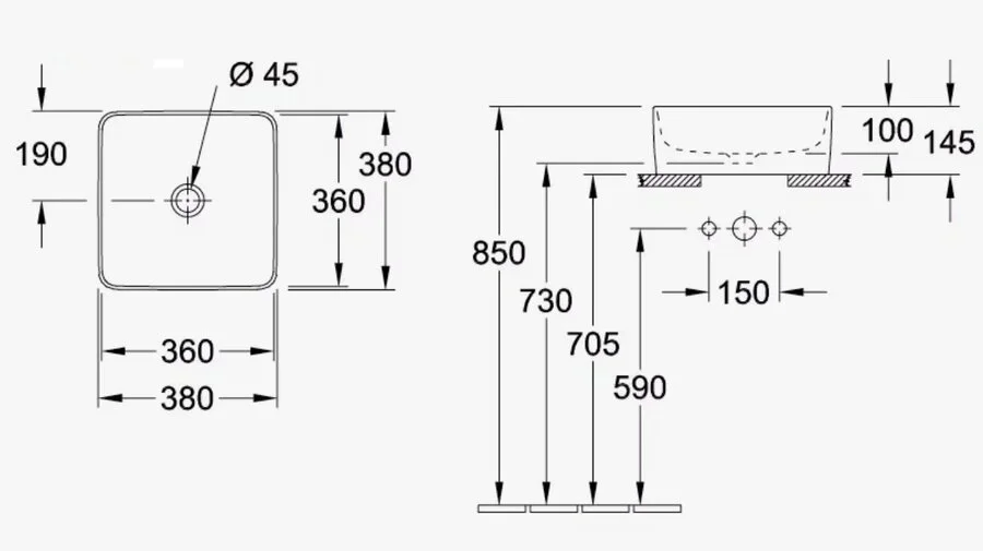 Раковина накладная Villeroy & Boch Collaro 38 см альпийский белый 4A213801 Раковина накладная Villeroy & Boch Collaro 38 см альпийский белый 4A213801