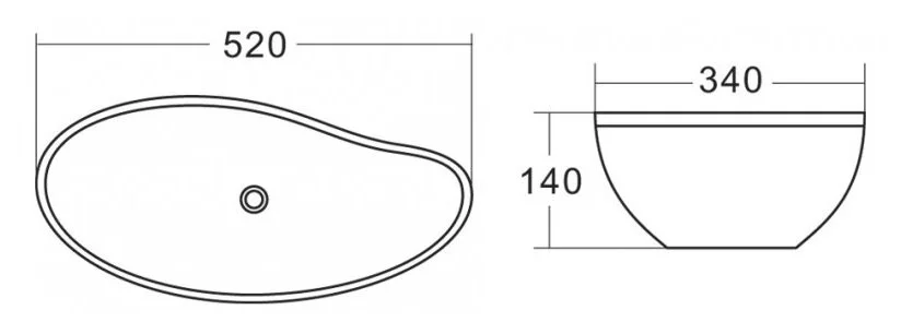 Раковина BelBagno 52 см накладная BB1362 Раковина BelBagno 52 см накладная BB1362