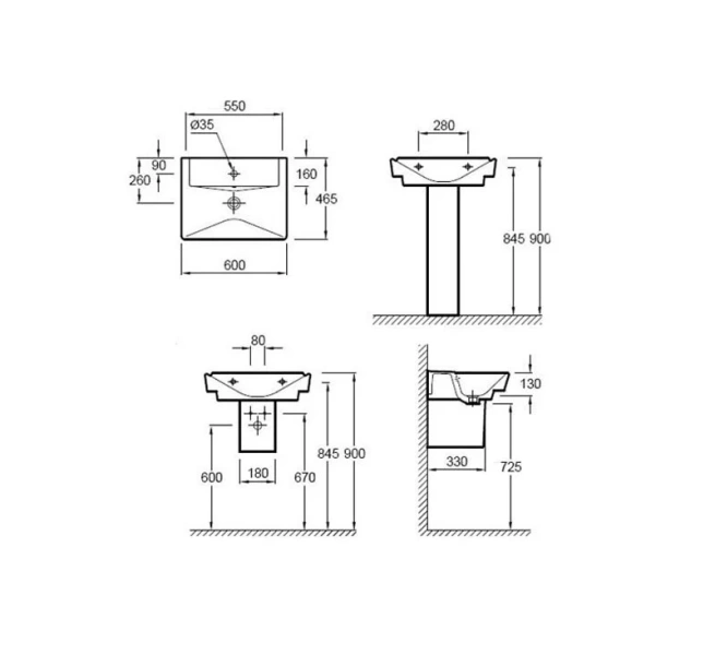 Раковина Jacob Delafon Reve 60 см подвесная E4802-00 Раковина Jacob Delafon Reve 60 см подвесная E4802-00