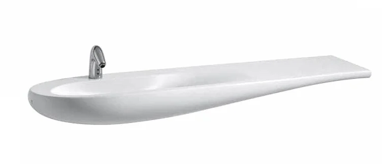 Раковина подвесная Laufen Ilbagnoalessi One 120 см полочка справа 8.1497.3.400.104.1