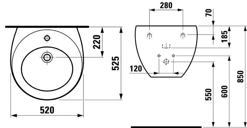 Раковина Laufen Alessi One 8.1097.1.400.104.1 52х52.5 см Раковина Laufen Alessi One 8.1097.1.400.104.1 52х52.5 см