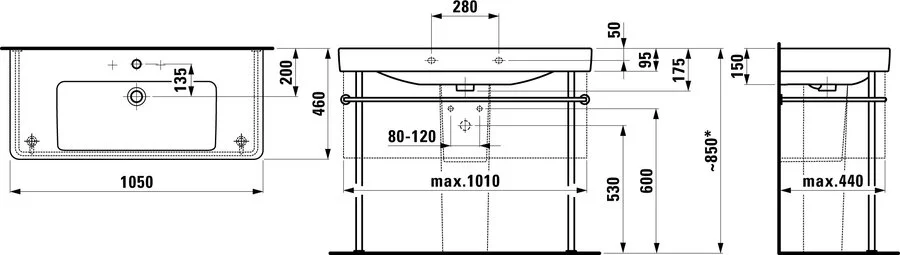 Раковина Laufen Pro S 8.1396.6 Раковина Laufen Pro S 8.1396.6