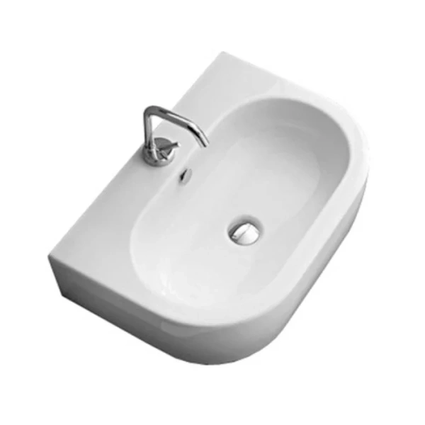 Раковина с одним отверстием под смеситель Kerasan Flo 3142bi*1 314201*1