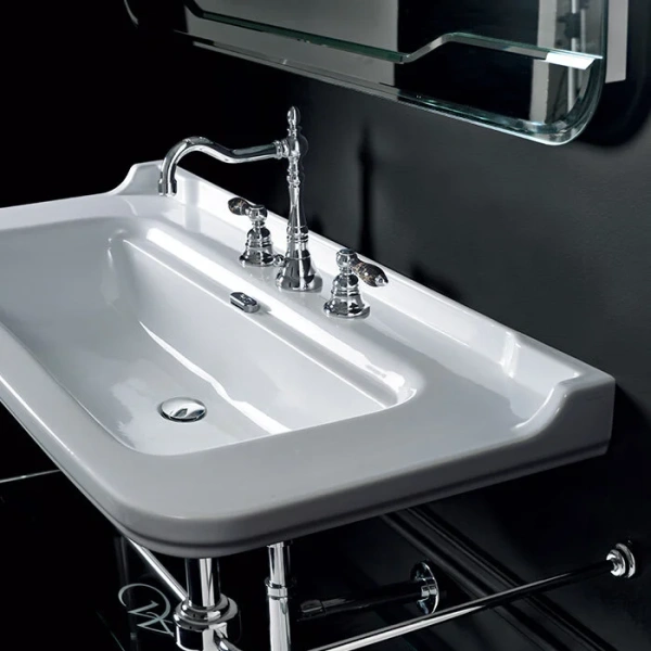 Раковина Kerasan Waldorf 4142K1bi/cr 100 см подвесная Раковина Kerasan Waldorf 4142K1bi/cr 100 см подвесная