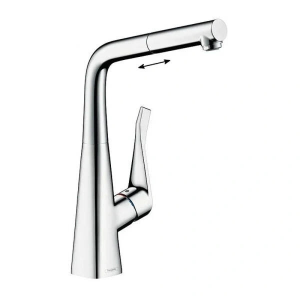 Смеситель для кухни Hansgrohe Metris 14821 с поворотным изливом