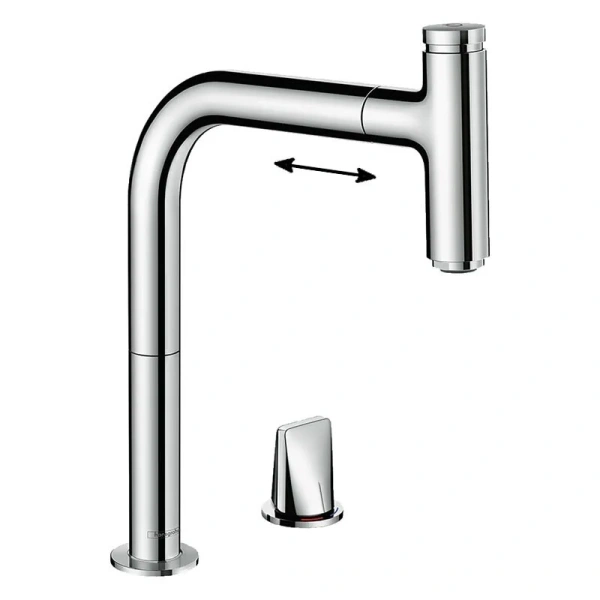 Смеситель для кухни Hansgrohe Metris Select M71 73804 на 2 отверстия