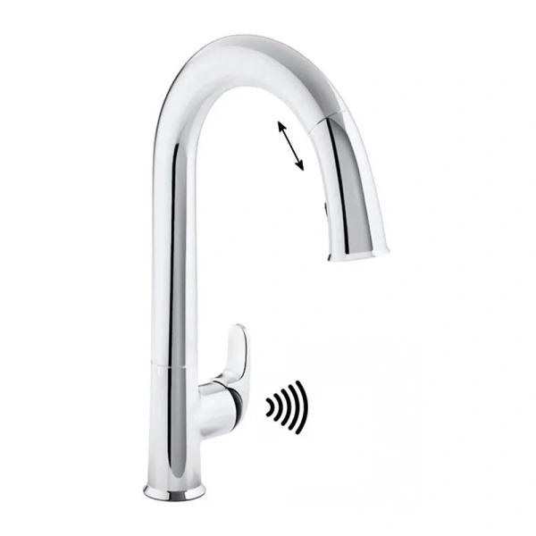 Смеситель для кухни Jacob Delafon Sensate матовый хром E72218-B7-VS