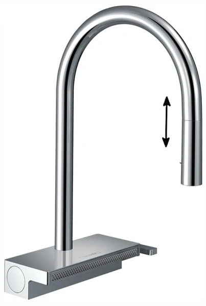 Смеситель для кухни Hansgrohe Aquno Select M81 с вытяжным изливом 73831000
