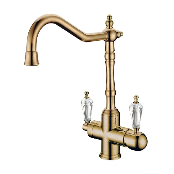 Смеситель для питьевой воды Boheme Kitchen бронза ручка Swarovski 111-SW