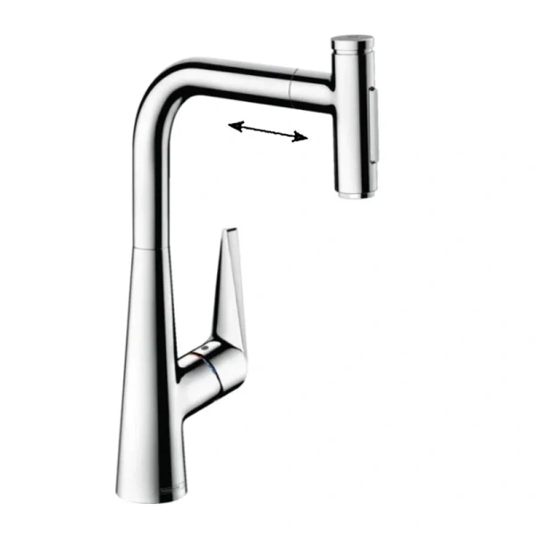 Смеситель для кухни Hansgrohe Talis Select M51 однорычажный, с вытяжным душем 72823000