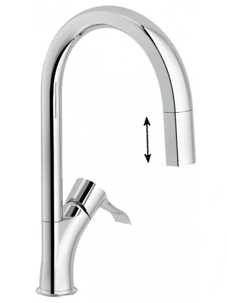 Смеситель для кухни Nobili Sofi с вытяжным изливом SI98127CR