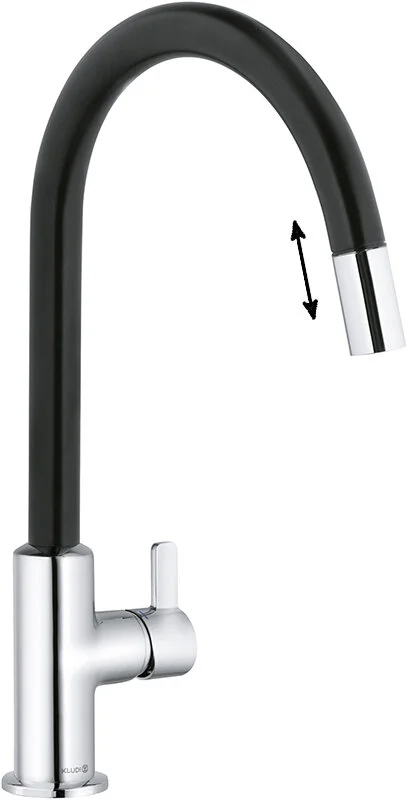 Смеситель для кухни Kludi Bingo Star черный матовый/хром 468518778