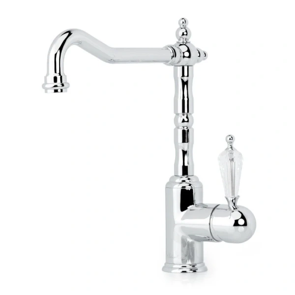 Смеситель для кухни Boheme Kitchen хром ручка Swarovski 103-SW