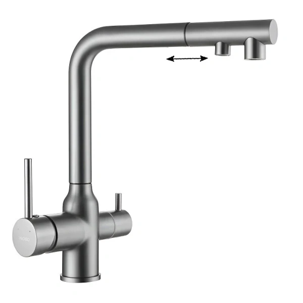 Смеситель для кухни Abber Emotion с подключением фильтра, никель AF8814NG