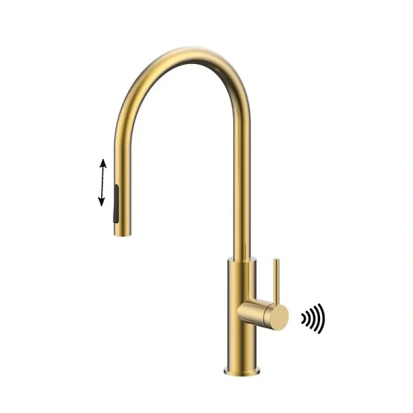 Смеситель для кухни Paulmark Senso светлое брашированное золото Se215180-SBG