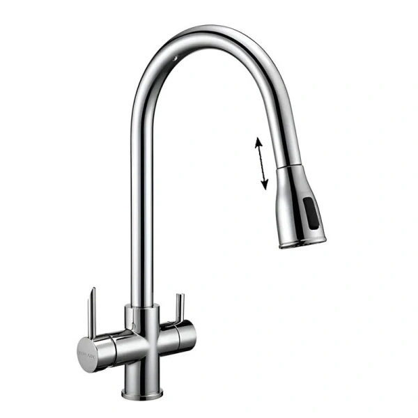 Смеситель для кухни Paulmark Lange La214212 с выдвижным изливом