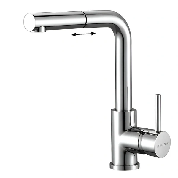 Смеситель для кухни Paulmark Kassel KA214311 с выдвижным шлангом