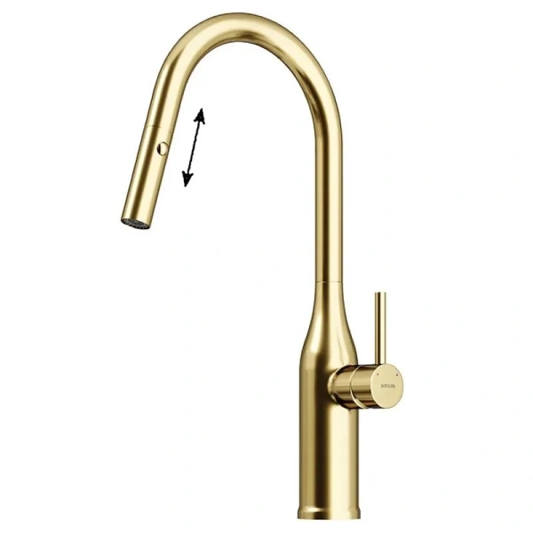 Смеситель для кухни Sancos Grand брашированное золото SC4002BG
