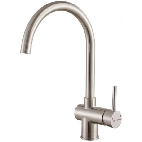 Смеситель для кухни Paulmark Bend с высоким изливом Be212066-SS