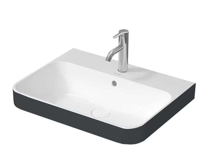 Раковина Duravit Happy D.2 60 см антрацит матовый/белый 2360606100