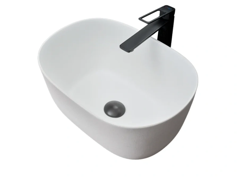 Раковина GID Creativo N9302wg 45 см белая матовая/белый графит 51220