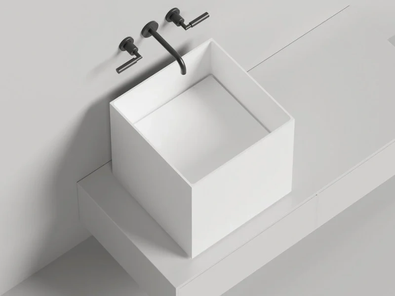 Раковина Salini Armonia Square 03 45 см без отверстий под смеситель 130513G